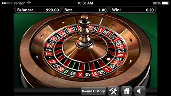 Roulette Mobile Interface