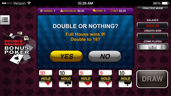 Mobile Video Poker Screenshot